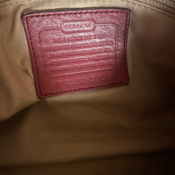 Coach Red Leather Shoulder Bag - Picture 9 of 10